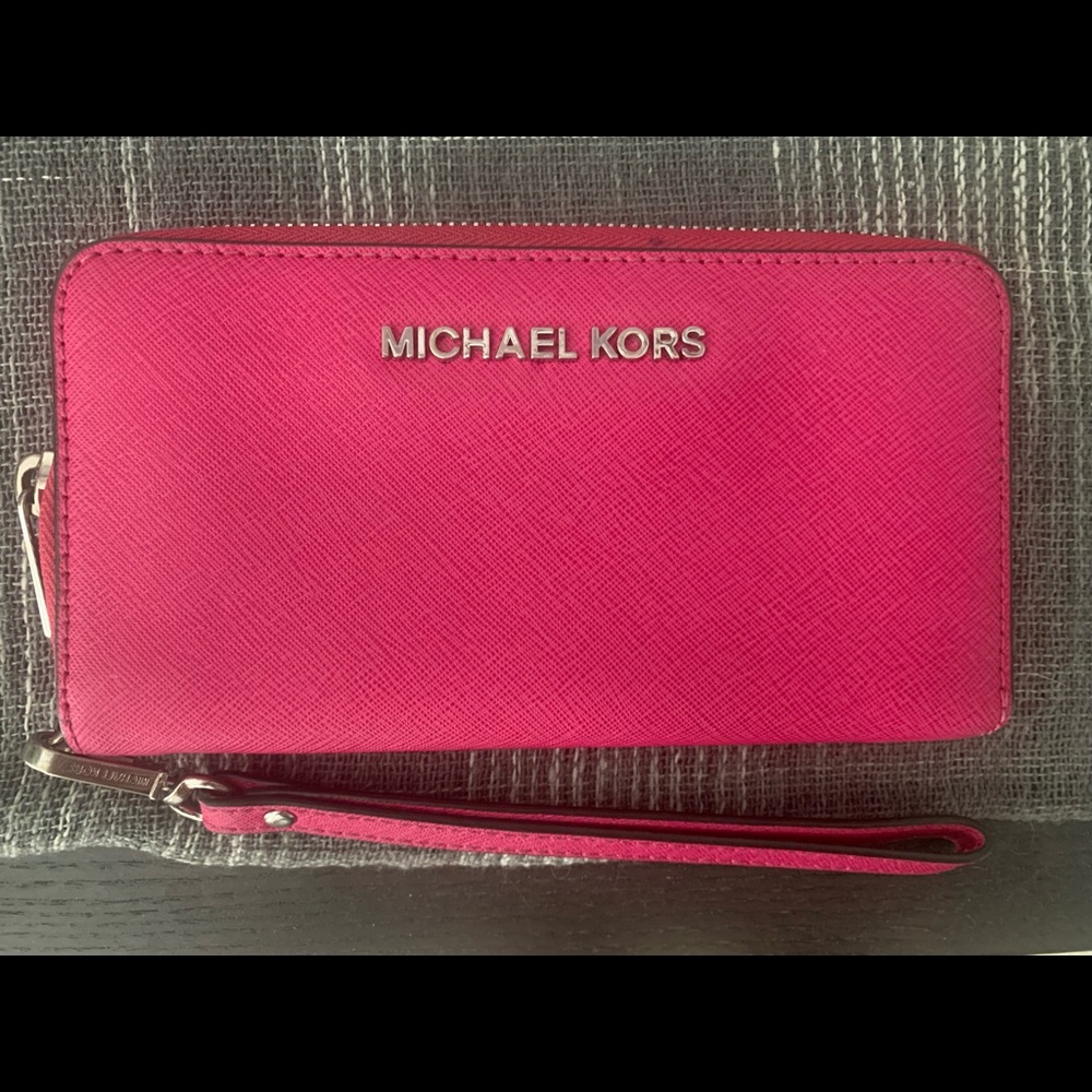 Pink Michael Kors wristlet